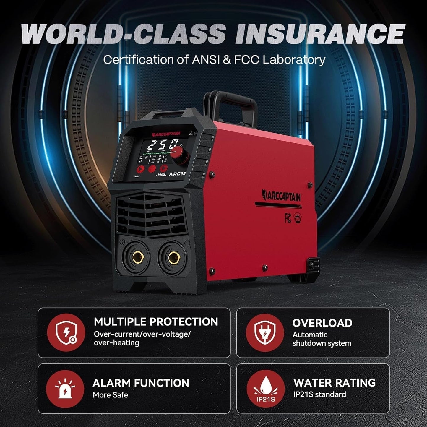 Arccaptain ARC250 250A 230V Professional Stick Welder