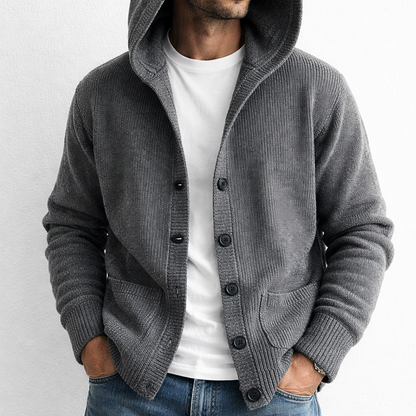STIRLING HOODED KNIT CARDIGAN