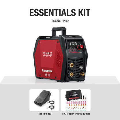 Arccaptain iControl TIG205P Pro DC Pulse TIG Welder