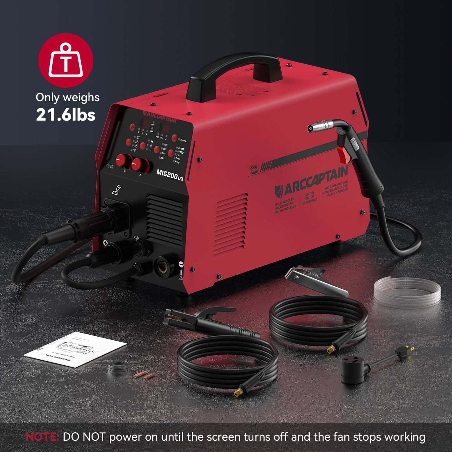 Arccaptain MIG200 Fit Affordable Multifunctional MIG Welder For Beginners