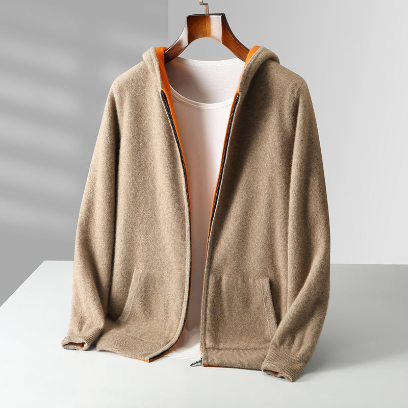 CYRUS REVERSIBLE CASHMERE HOODIE