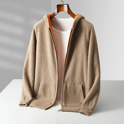 CYRUS REVERSIBLE CASHMERE HOODIE