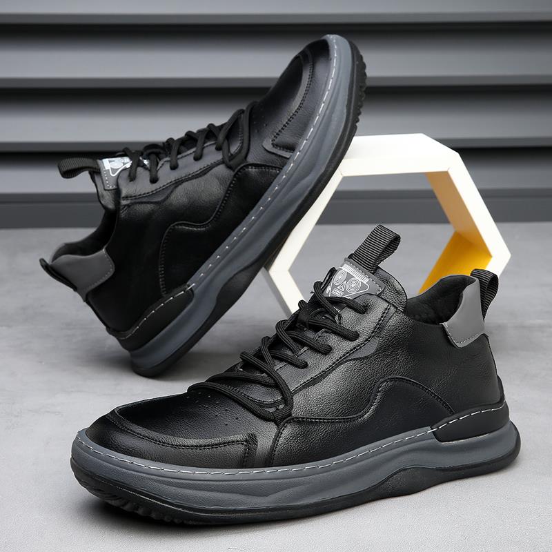 ALBERTI LEATHER TRAINERS