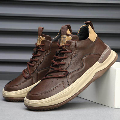 ALBERTI LEATHER TRAINERS