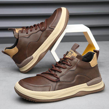ALBERTI LEATHER TRAINERS