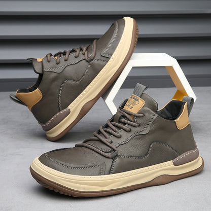 ALBERTI LEATHER TRAINERS