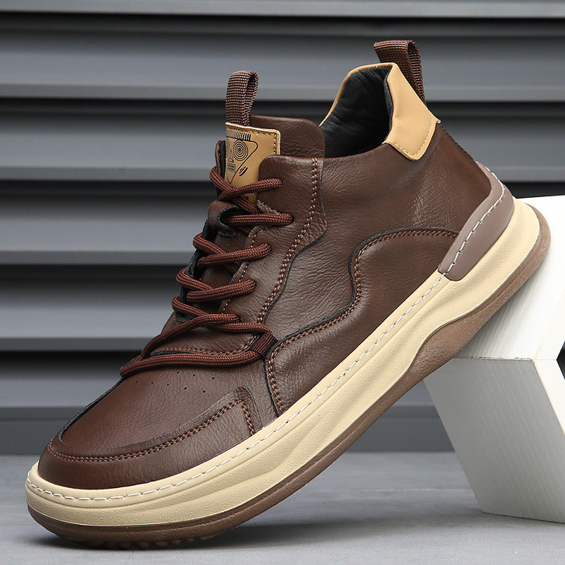 ALBERTI LEATHER TRAINERS