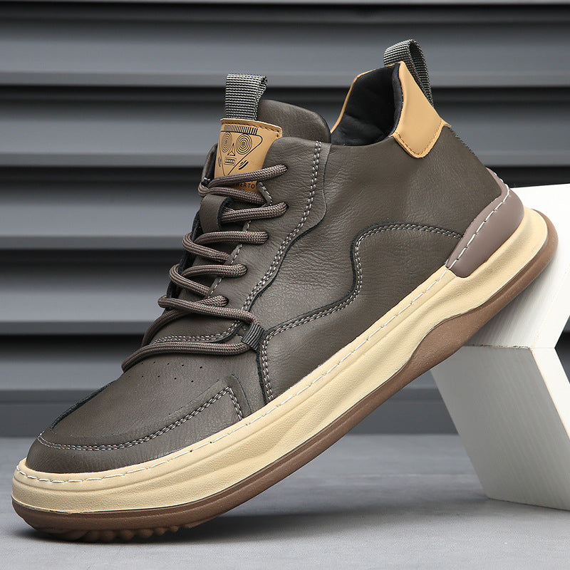 ALBERTI LEATHER TRAINERS