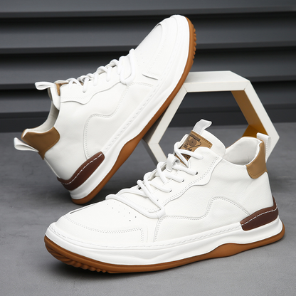 ALBERTI LEATHER TRAINERS
