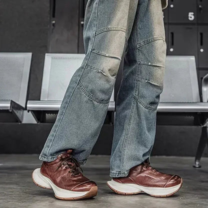 ALVERTON LEATHER TRAINERS