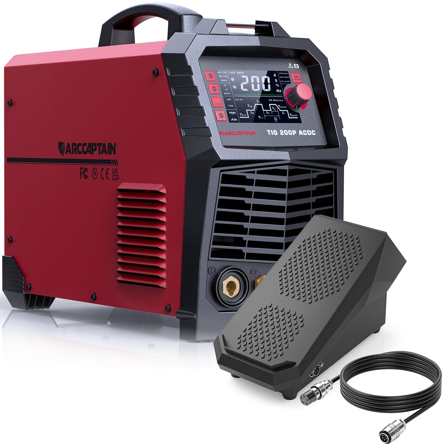 Arccaptain TIG200P AC DC Multi Process Pulse TIG Aluminum Welder