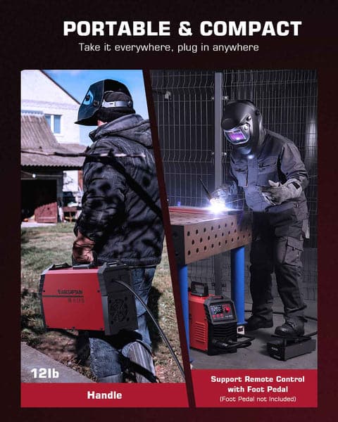 Arccaptain TIG200 DC TIG Welder HF TIG/Stick Inverter Welder