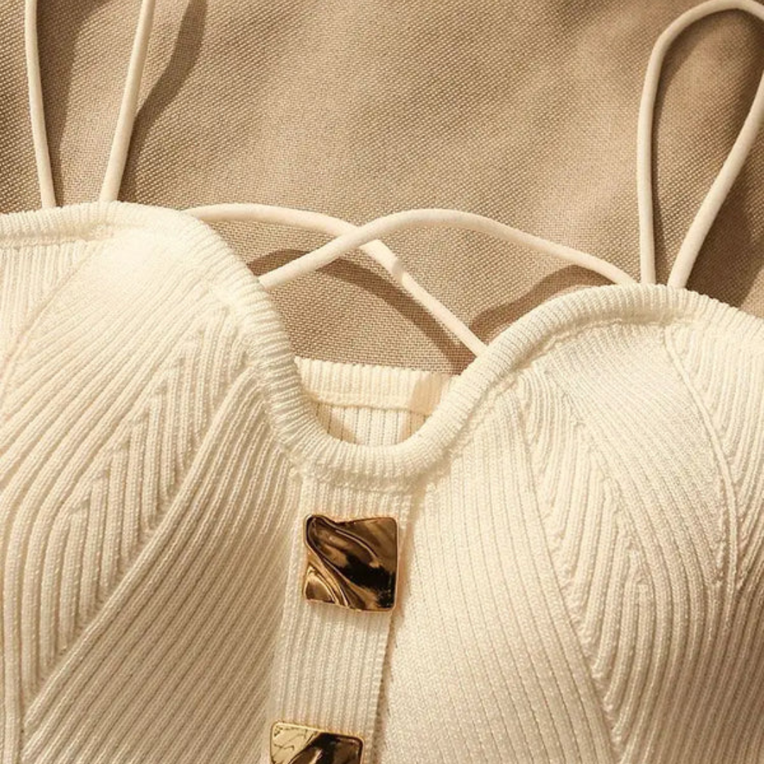 ELENA RIBBED CORSET TOP