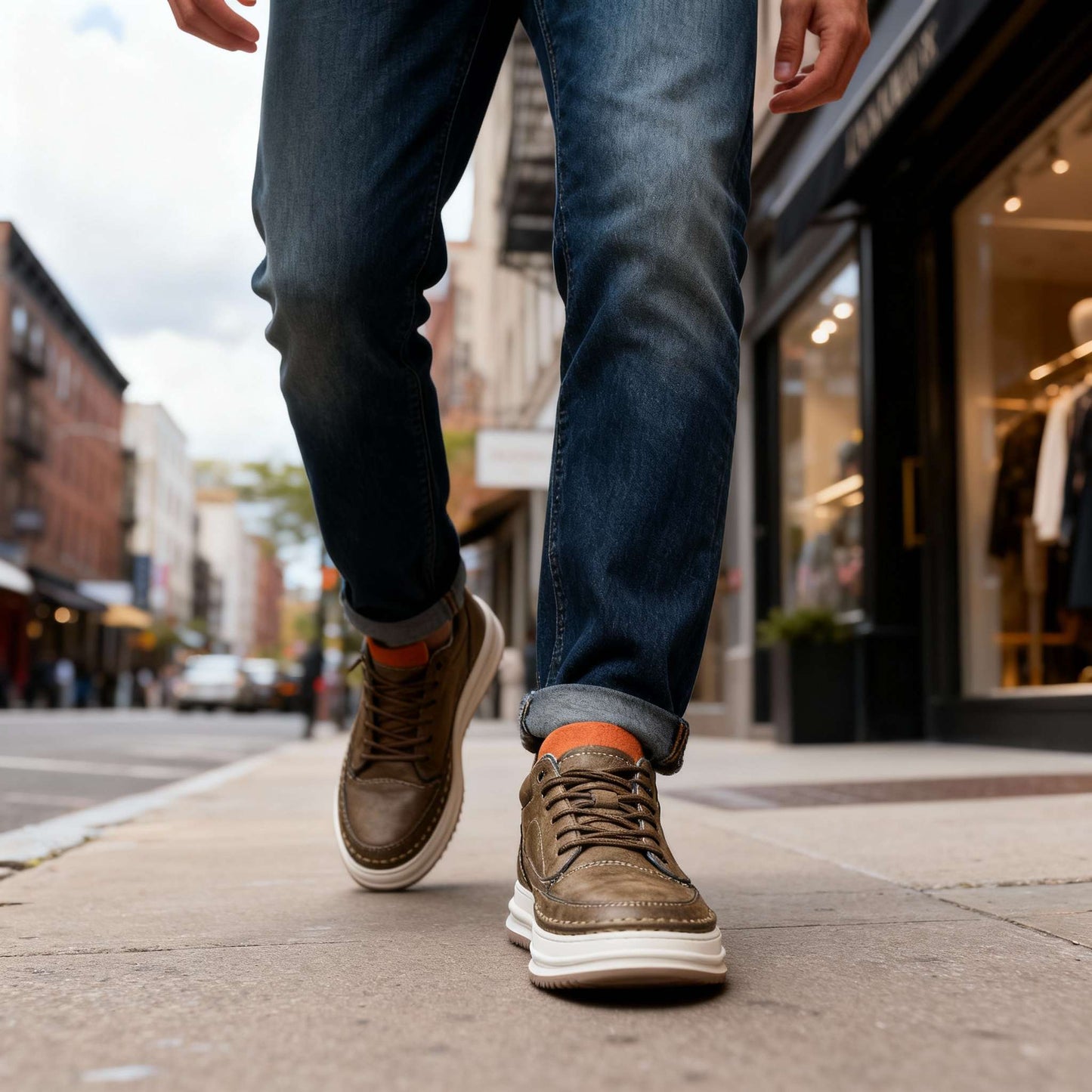 HENRY BLAKE LEATHER SNEAKERS