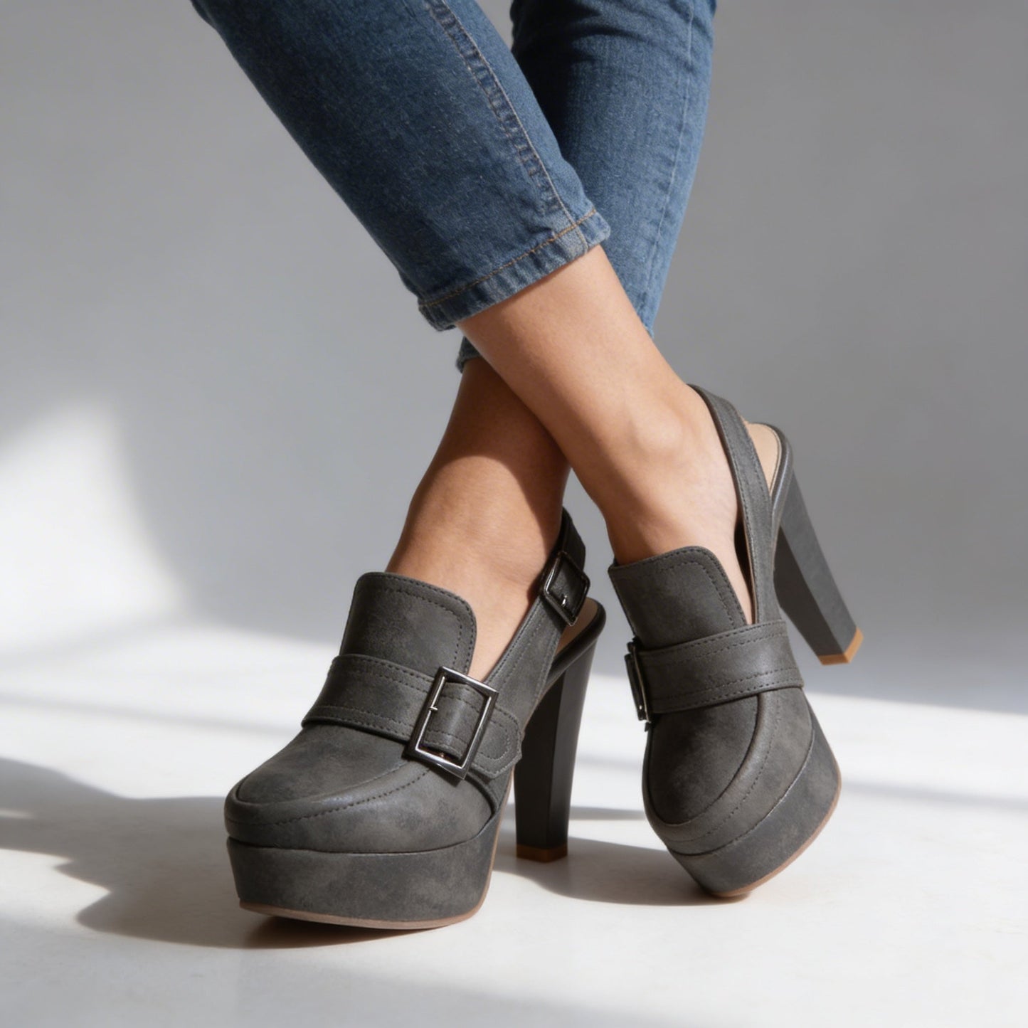 FLORENCE PLATFORM SLINGBACK HEELS