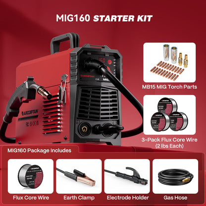 Arccaptain MIG160 4 in 1 Dual Voltage MIG Welder