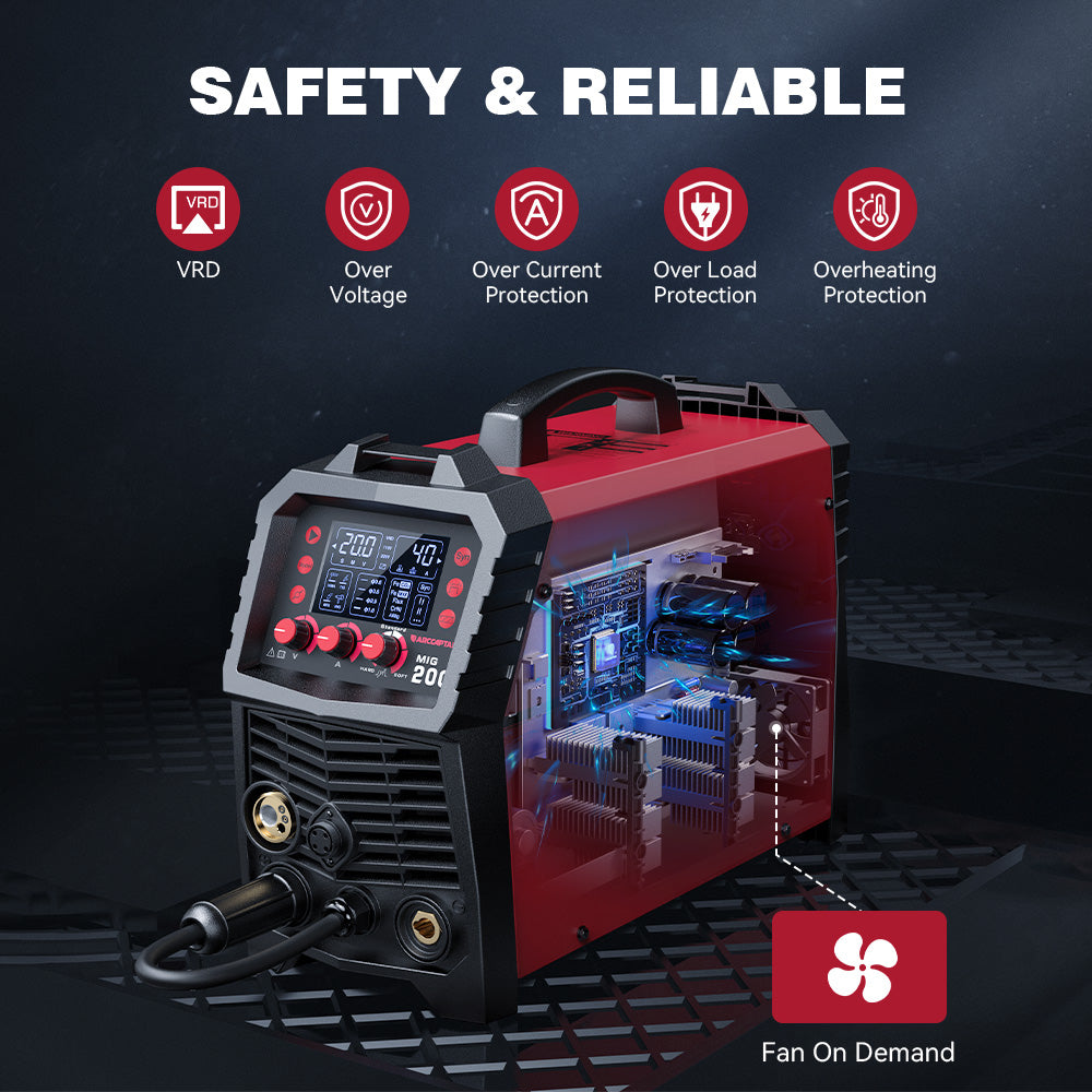 Arccaptain MIG200 Multi Process MIG Welder User-Friendly