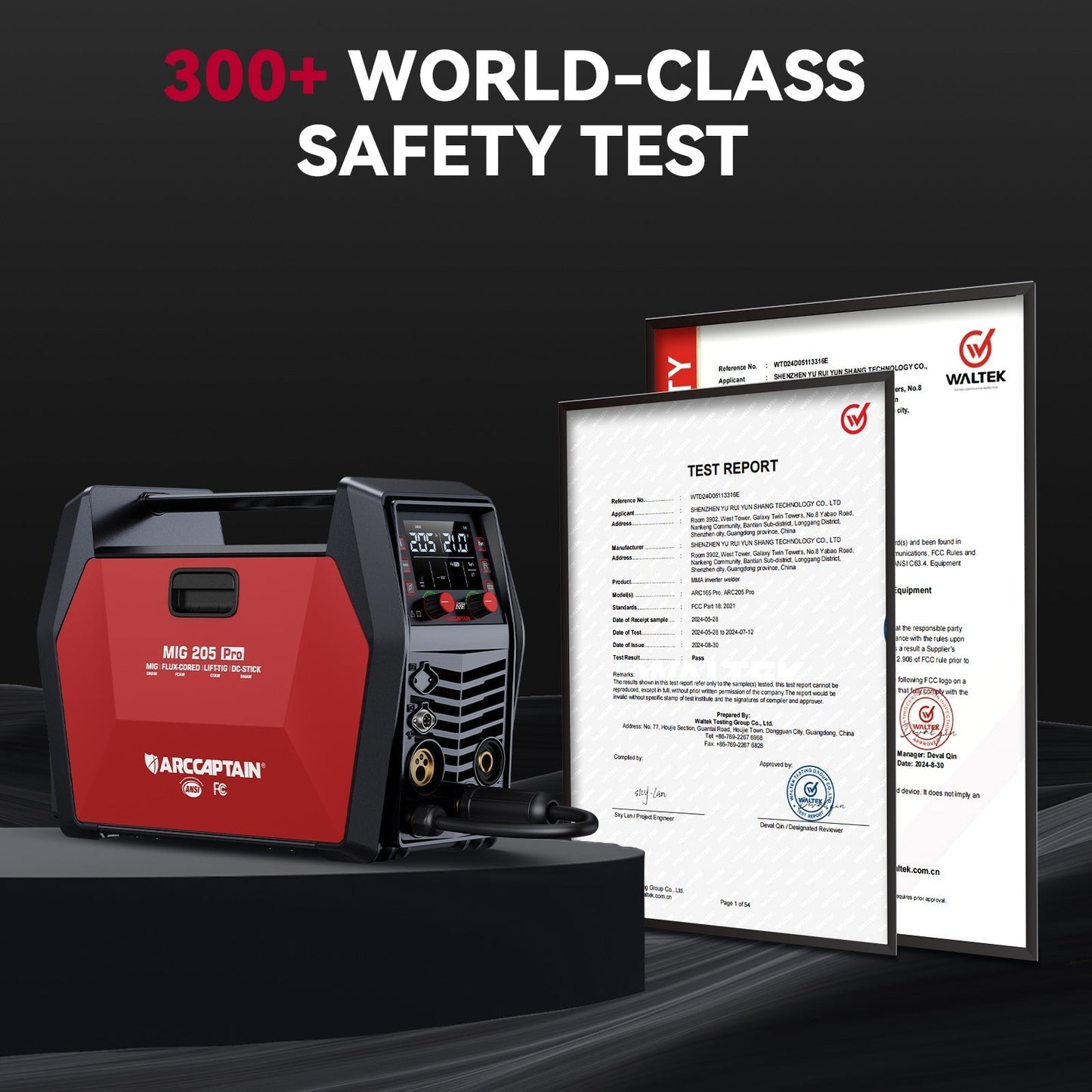 Arccaptain MIG205 Pro Gas MIG Welder Stainless Steel Multi Process Machine