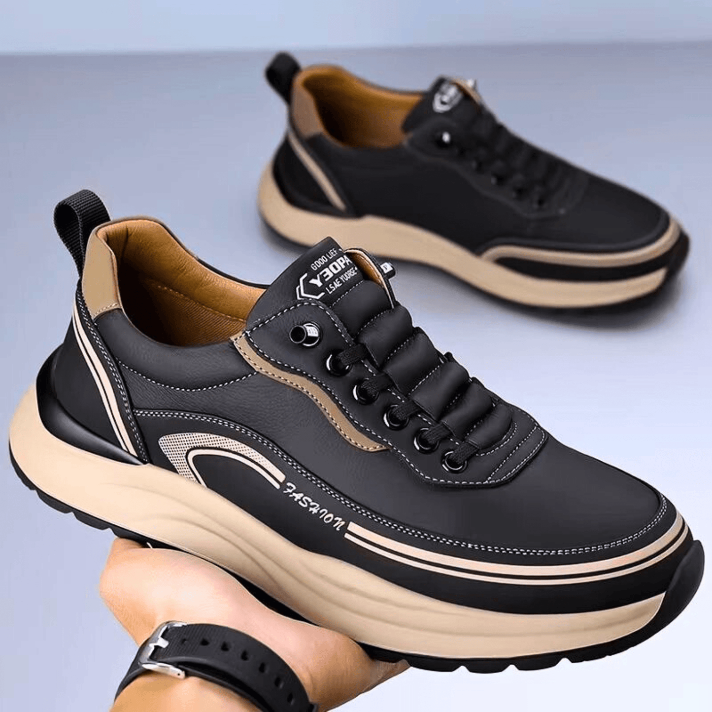 BRIXTON LEATHER TRAINERS