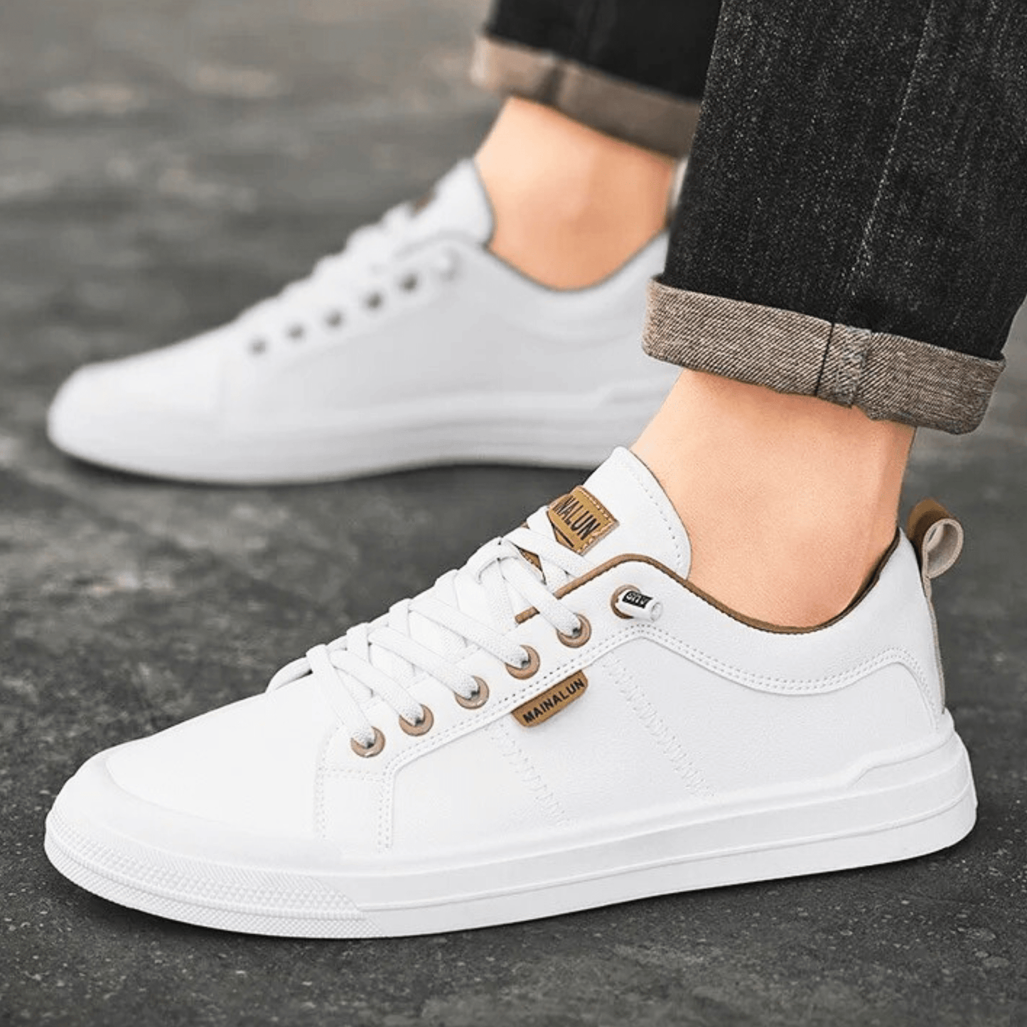 HARRINGTON LEATHER TRAINERS